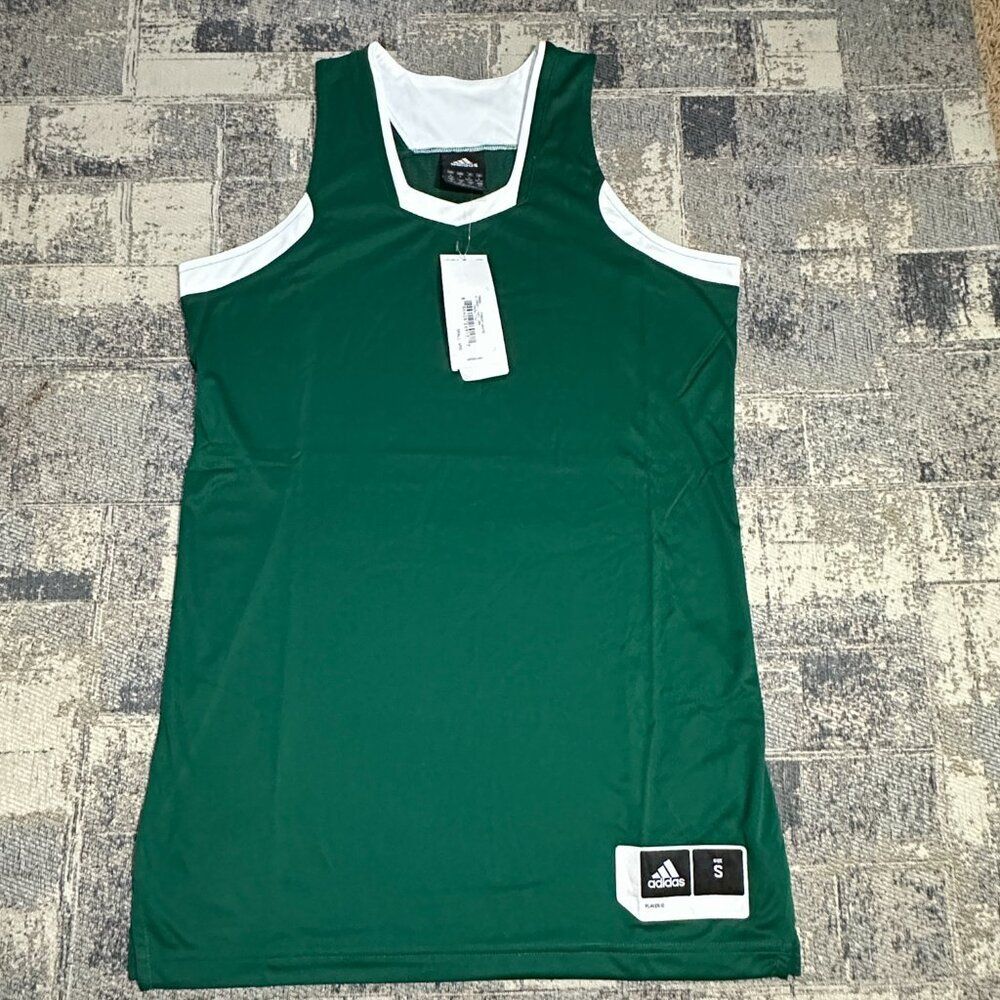 Adidas Crazy Light‎ Women's S Jersey Racer back Tank Sports Green / White NWT